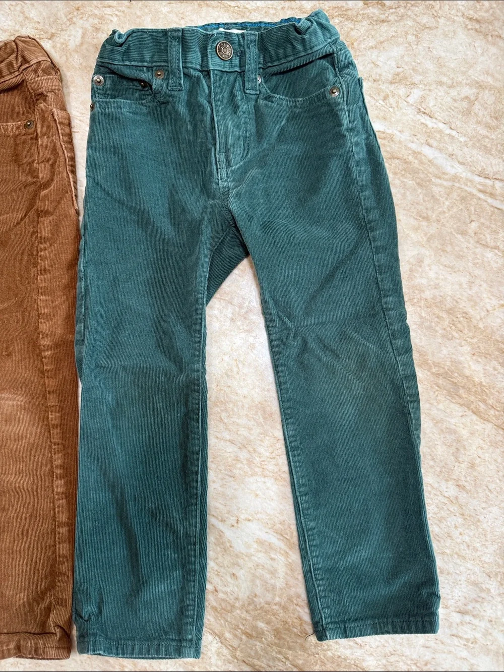 Crewcuts Kids Corduroy Pants in Brown and Teal